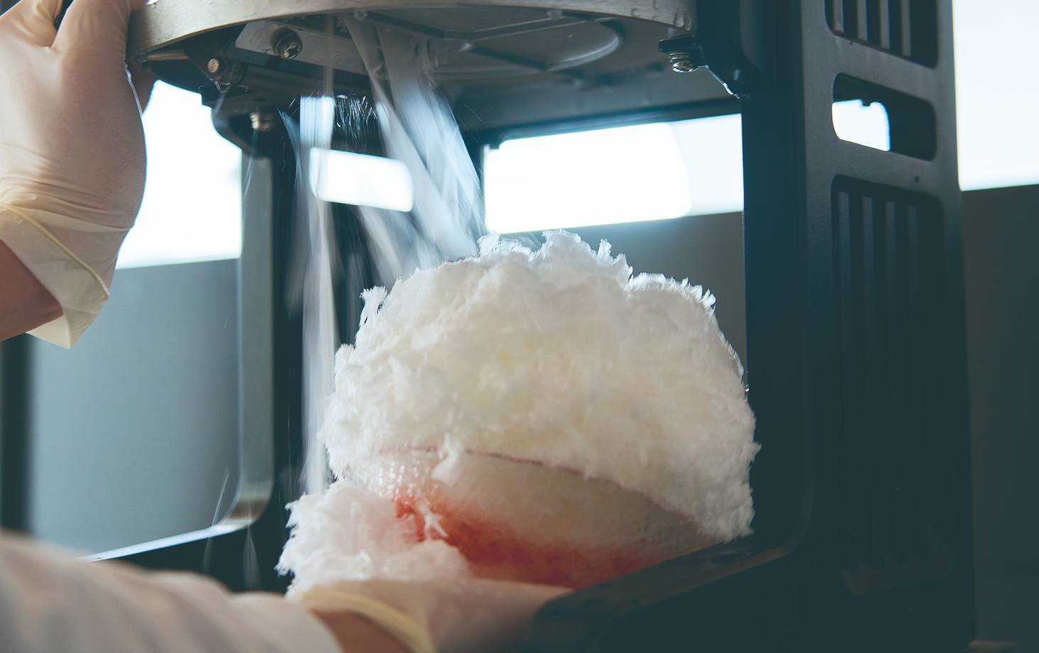 The ice, carefully crafted over a 48-hour period