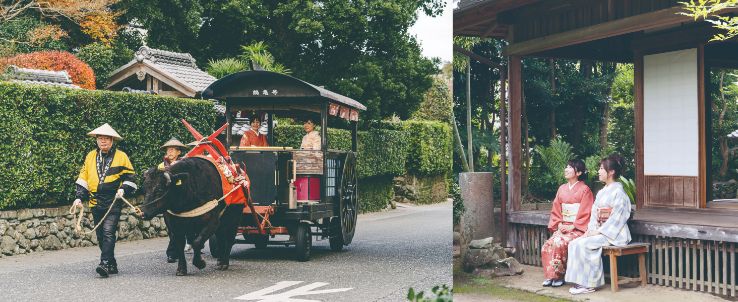 Put on kimono and armor for a walk through the old town